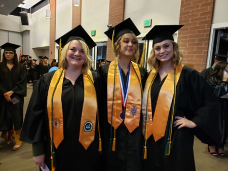 Graduates in honors regalia