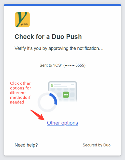 Screenshot: Duo Security prompt asking the user to approve a sign-in request