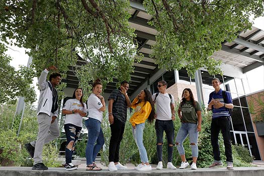 students in a row image